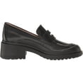 thumbnail image 6 of Cole Haan Grand Ambition Westerly Black Leather Slip On Block Heeled Loafers (Black Leather, 8), 6 of 6
