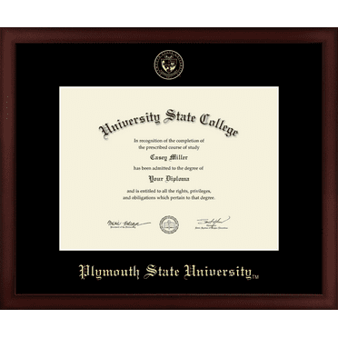 Plymouth State University Diploma Frame, Document Size 12" x 9"