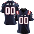 thumbnail image 2 of Camiseta de fútbol americano personalizada de los New England Patriots con nombre y número impresos, uniforme del equipo para hombres, mujeres y jóvenes, regalo para fanáticos, 2 of 4