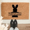 thumbnail image 2 of Happy Easter Entrance Doormats Personalized Front Porch Mat Decor Rugs with Rubber Back 24"(L) x 16"(W) Every Bunny Welcome Funny Doormat for Entrance Way Monogram Mats for Front Door, 2 of 7