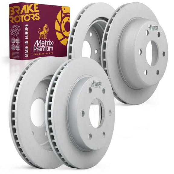 Metrix Premium Chassis Parts - 4 PCS Front/Rear Coated Vented Brake Rotor Kit Fits 2002-2006 Cadillac Escalade, 2000-2006 Chevrolet Suburban 1500, 2000-2006 GMC Yukon XL 1500, 56825FZN, 56919FZN