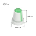 thumbnail image 2 of 10 Pcs 6mm Shaft Hole Knob for Speaker Effect Pedal Amplifier Grey Potentiometer Knob Green Mark, 2 of 3