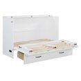 thumbnail image 6 of Full Size Murphy Bed, Wooden Queen Murphy Cabinet Bed Frame with Large Storage Drawers, USB Charging Station, Space Saving Wallbed for Bedroom (White), 6 of 8