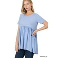 thumbnail image 2 of TheLovely Women & Plus Relaxed Fit Long Sleeve Round Neck & Hem Jersey Tee Shirt Top, 2 of 5