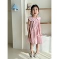 thumbnail image 1 of Vestido bonito de princesa de algodón puro para niña, vestido sin mangas con cuello Peter Pan y lazo de 1 a 10 años, ropa de verano para niños, 1 of 6