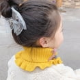thumbnail image 4 of Karoyedx Winter Scarves for Kids Solid Color Cute fashion Cartoon Knitted Wool Cartoon Warm Neck Scarf Yellow Size,One Size, 4 of 7