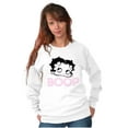 thumbnail image 3 of Retro Betty Boop Cartoon Character Women Crewneck Sweatshirt Brisco Brands L, 3 of 6