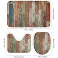 thumbnail image 3 of Shower Curtain Sets for Bathroom Sets, Wood and Fallen Leaves Pattern Printed on Shower Curtain Set with Rugs and Accessories, Suitable for Small Bathroom Gym Guest Bath, 72 x 72 inches, 3 of 8