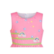 Girls Dress Pink Unicorn Rainbow Summer Sundress 11-12 Years