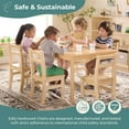 thumbnail image 4 of Guidecraft EdQ Hardwood Kids Chair Set of 2-Natural: Ladderback Wooden Chair for Children Ages 3-5 with 12 Inch Seat Height | Kids Furniture for Playroom, Daycare, Preschool, Classroom Seating, 4 of 14