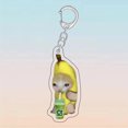 thumbnail image 1 of Colgante De Plátano Gato Feliz Llavero Oloroso Acrílico Transparente Lindo Bolso De La Pareja Regalo, 1 of 4