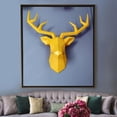 thumbnail image 6 of Hanging Wall Decor,Deer Head Wall Art Geometric Yellow Gold Color Deer Wall Sculpture Handmade Taxidermy Resin Wall Animal Head For Bar Holiday Home Decoration, 6 of 7