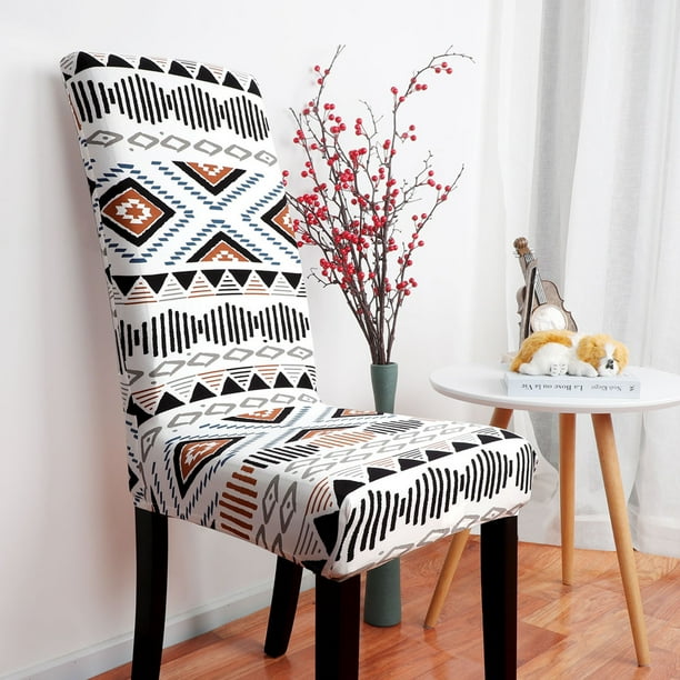 4pcs Pattern Dining Chair Cover Stretch Bar Stool Slipcover Kitchen