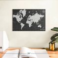 thumbnail image 3 of Elephant Stock Grid Lines World Map Wall Art - Horizontal Canvas Wall Art - Living Room Wall Decor - Map Canvas - Gray And Decor - 12" x 8", 3 of 8