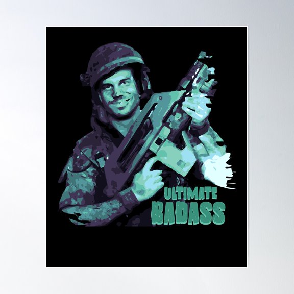 Hudson Aliens Ultimate Badass Poster Wall Art, Modern Wall Decor For Living Room Bedroom, 24x36 UNFRAMED