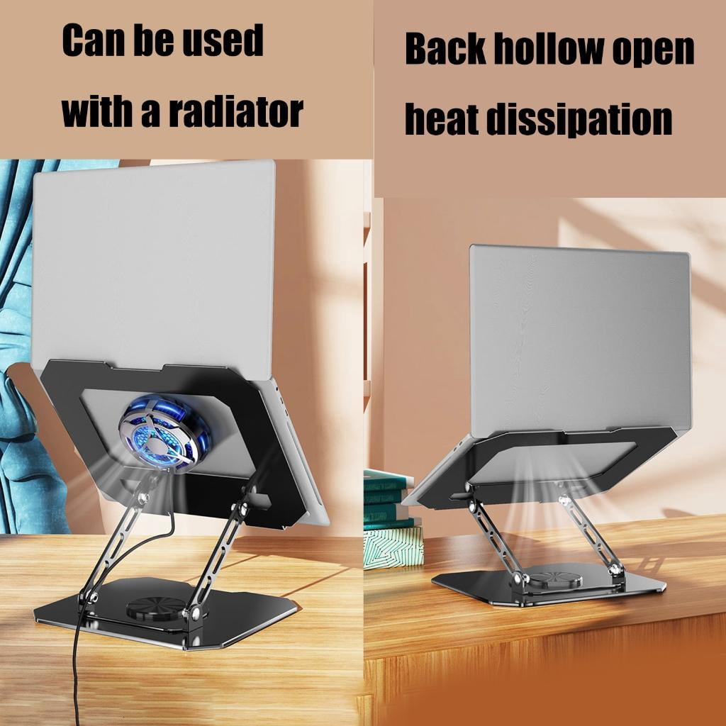 Necvior Adjustable Laptop Stand for Desk Metal Foldable Laptop Risers Portable Laptop