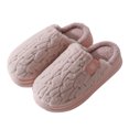 thumbnail image 2 of Cálidas zapatillas de algodón antideslizantes de suela gruesa para pisar mierda de Eva para mujer en otoño e invierno, zapatillas de algodón de lana para parejas de interior en casa, 2 of 5
