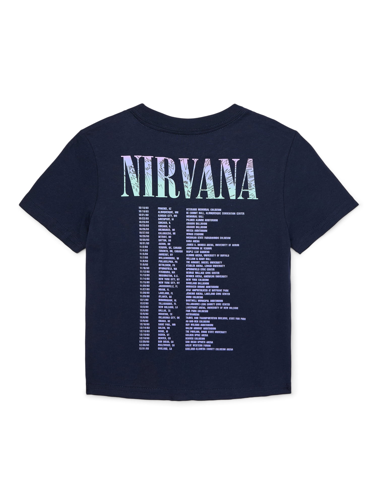 Nirvana Music Tour Toddler Short Sleeve Tee, Sizes 12M-5T