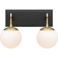 thumbnail image 4 of Varaluz Allie 2-Lt Bath - Black/Satin Brass, 4 of 5