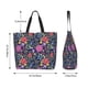 thumbnail image 5 of Fotbe Floral Bolsa Tote Estética de Lona con Estampado para Mujer - Bolsa Reutilizable de Hombro Casual para Vacaciones, Compras, Trabajo y Gimnasio, 5 of 8