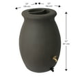 thumbnail image 3 of Algreen Flat Back Castilla Rain Barrel, 50 Gallon, Charcoalstone Resin, 3 of 8