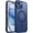 deep blue, variant on Magnetic Phone Case for iPhone 14 6.1", Translucent Matte Shockproof Cover - Deep Green