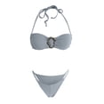 thumbnail image 6 of Micro-Swimsuits for Women 2 Piece Halter Swimwear Bandeau Swim Top String Underwear for Beach Holiday Vacation, 6 of 6