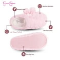 thumbnail image 3 of Jessica Simpson Girls Plush Slip-On Clogs - Comfy Memory Foam Slipper House Shoe with Cute Hearts and Pom Poms for Kids, 3 of 9