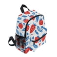 thumbnail image 2 of FORMRS School Backpack with Front Zippered Pocket 12" Student Travel Daypack, Playful Strawberries, 2 of 6