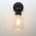 thumbnail image 3 of Pathson Vintage Wall Sconce Light with Clear Glass Bell Shape Shade for Bathroom Living Room Bedroom, 3 of 12