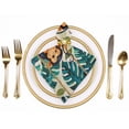 thumbnail image 2 of WYYP Monkeys Leaves Line Cloth Napkin Reusable Party Dinner Decoration Washable Napkins 4 PCS, 2 of 7
