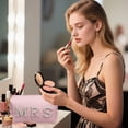 thumbnail image 6 of Large Capacity Floral Print Cosmetic Bag with Double Zipper Closure for Travel Makeup Organizing Toiletries and Stationery Storage, 6 of 6