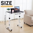 thumbnail image 3 of Moblie Standing Desk, Height Adjustable Sit Stand Table, Rolling Table Standing Desk Computer Workstations Pottable for Home Office, Black, 3 of 7