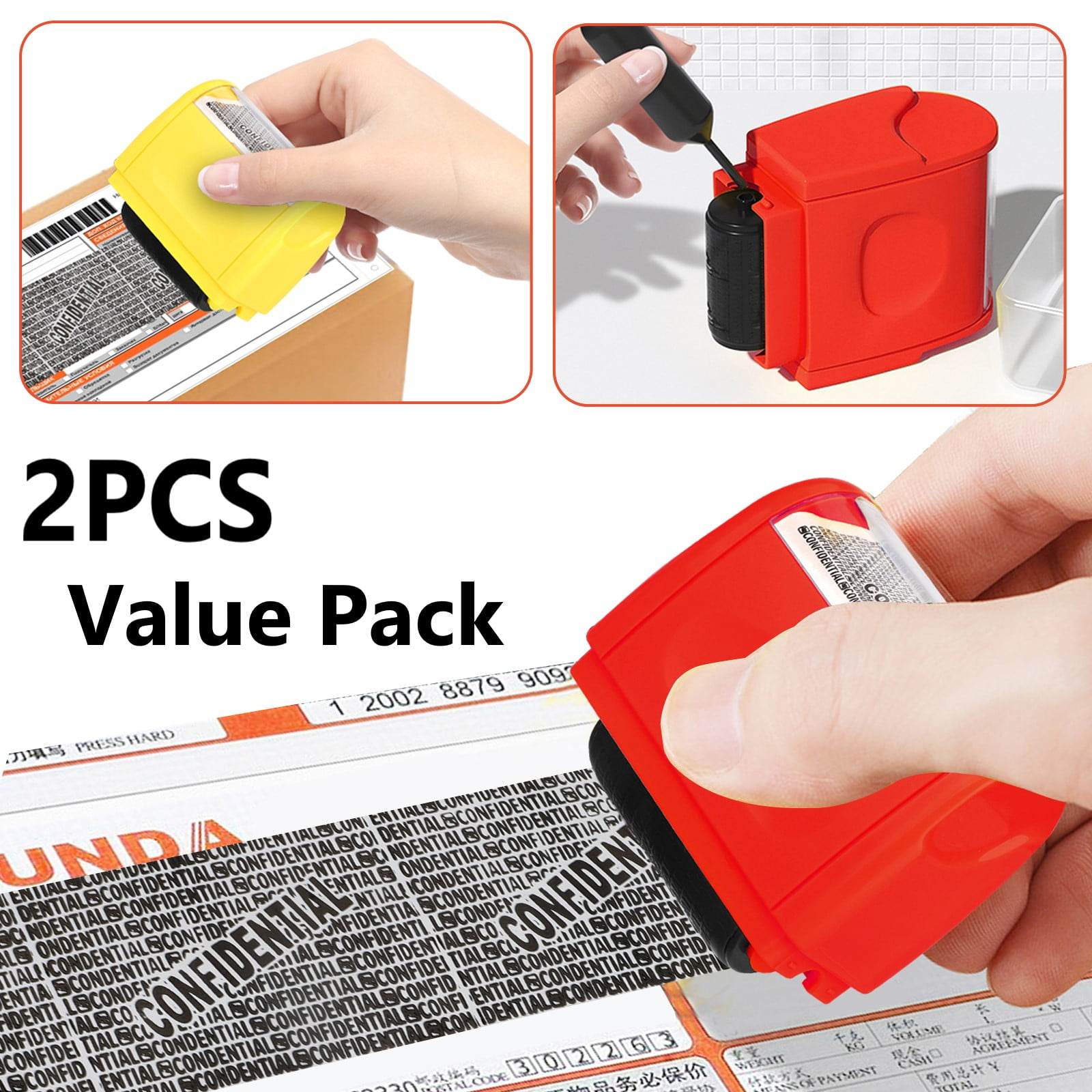 Security Stamp Identity Protection Roller Stamper for ID Privacy
