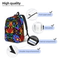 thumbnail image 5 of Balery Colorful Floral Vintage Canvas Backpack for Men and Women - Large Capacity, Durable Travel Laptop Bag for School, Work, Hiking, and Outdoor Activities, 5 of 7