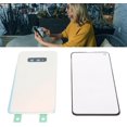 thumbnail image 4 of ZOUSSIQI Phone Outer Front and Back Glass Cover for Galaxy S10e with Pre Installed Tapes Repair Tools, Replacement Rear Glass Cover and Front Outer Screen Glass Cover. (White) CA919-45167, 4 of 9