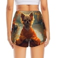 thumbnail image 4 of Goofa Maple Leaf Meditating Chihuahua Printed Women 2 in 1 Running Shorts,Quick Dry Athletic Workout Shorts,High Waisted Athletic Shorts with Liner Pockets-X-Large, 4 of 9