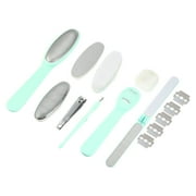 Unique Bargains 1 Set Foot File Multi Purpose 9 in 1 Removes Dead Skin Green PP PS ABS
