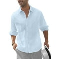 thumbnail image 4 of GENTS BLISS button Down Mens Shirts Long Sleeve Shirts for Men Solid TextureT-shirts, 4 of 7