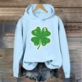 thumbnail image 2 of xixinqiwan Women's St. Patrick's Day Hoodies,Womens St. Patrick's Day Clover Print Hoodie Casual Long Sleeve Sweatshirt Irish Shamrock Pullover Tops, 2 of 6