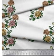 thumbnail image 3 of Soimoi Georgette Viscose Fabric Leaves & Floral Block Print Fabric by The Yard 42 Inch Wide, 3 of 3
