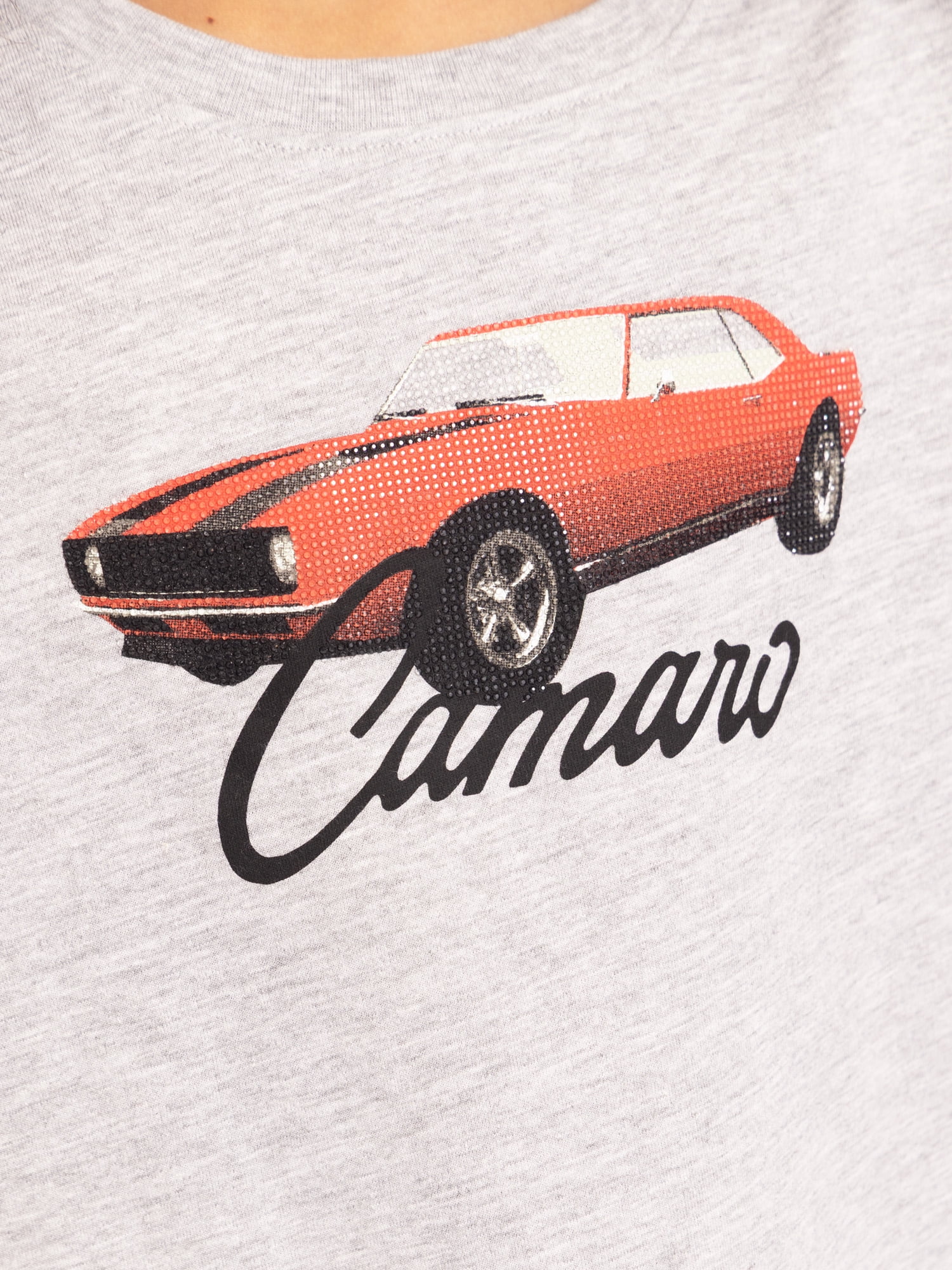 Camaro Girls Embellished Graphic Tee with Short Sleeves, Sizes 4-16