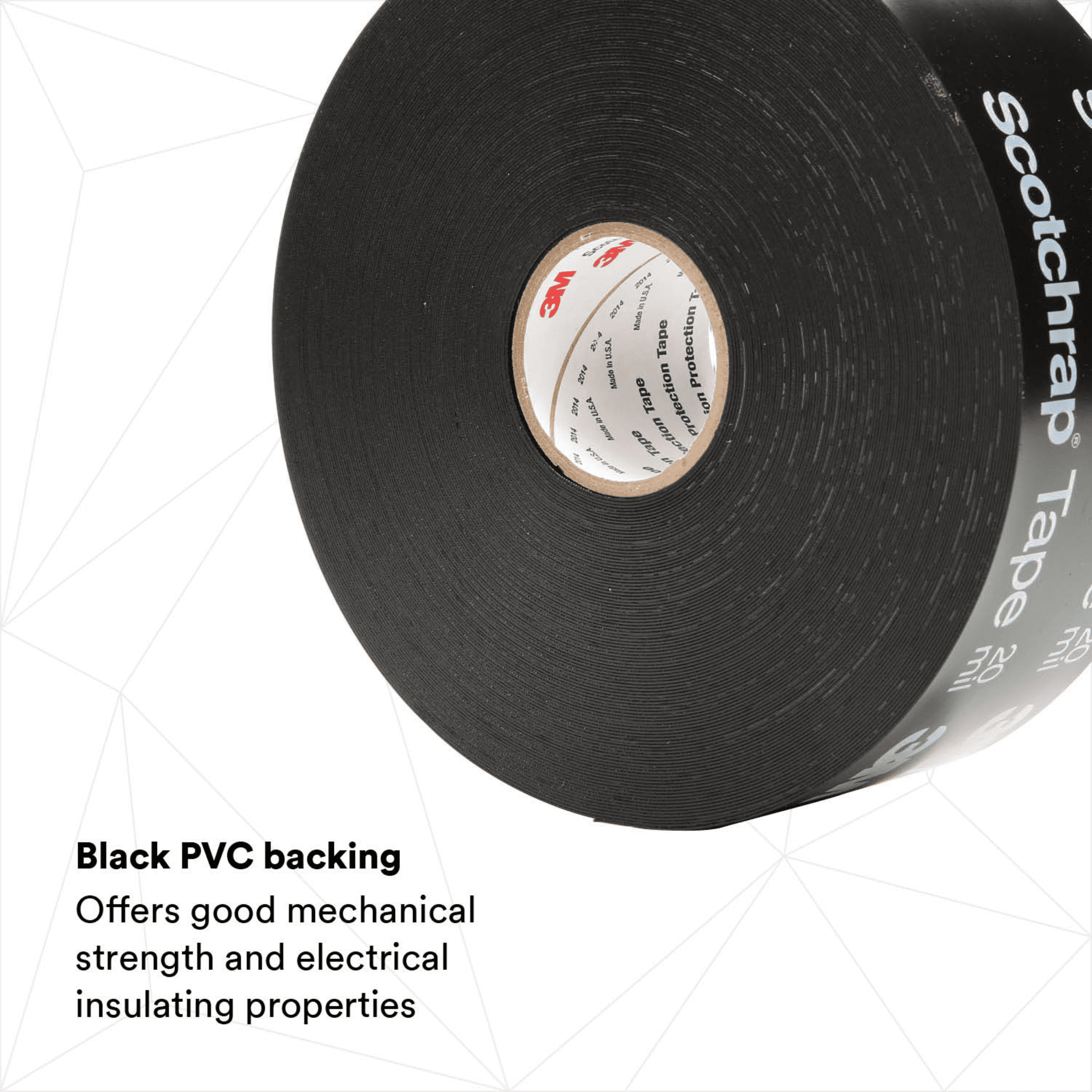 3M Scotchrap 51 Printed Vinyl Corrosion Protection Tape 20 mil: 1 in. x 100 ft. (Black / With Printing) 51P-1X100FT
