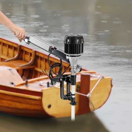 48V 1KW Electric Outboard Motor Boat Outboard Trolling Motor Fishing Boat Engine Black Silver