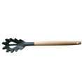 thumbnail image 4 of Silicone Pasta Fork Slotted Spaghetti Server Noodle Spoon Claw Noddle Grabber Serving Ladle with Wood Handle Spaghetti Spoon, 4 of 10