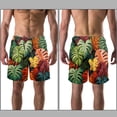 thumbnail image 3 of luoweisi Men's Beach Shorts Quick Dry Swim Trunks with Mesh Lining Tropical Leaves 2XL, 3 of 5