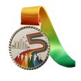 thumbnail image 1 of Gonyscag Medalla De Ganador Aleación De Zinc Textura Exquisita Cinta Colorida Medalla De Participación Resistente para Campamento Deportivo De Verano(Plata), 1 of 14
