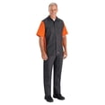 thumbnail image 1 of Red Kap Men's Rip-Stop Short-Sleeve Crew Shirt, Charcoal/Orange, Large, 1 of 5