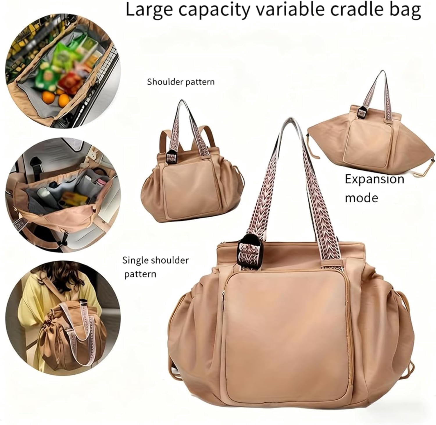 Everyday Bags for Women, Multifunctional Travel Organizer Bag with 15 Smart Compartments