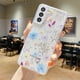 thumbnail image 1 of Funda de teléfono con flores de dibujos animados transparente con purpurina para Samsung S23 Ultra S22 S21 S20 Plus FE Note 20 A53 A73 A13 A33 A52 A72 A71, funda blanda Tan Jianjun unisex, 1 of 2